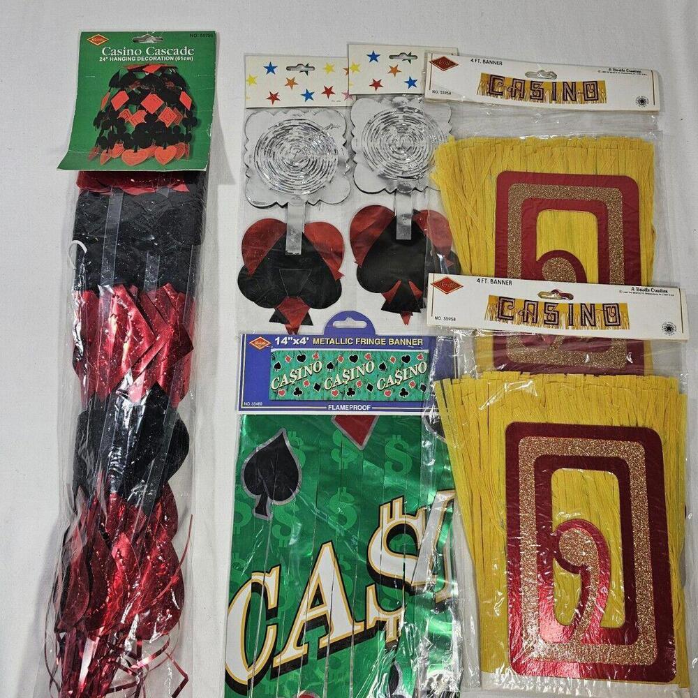 Vintage Casino Party Theme Night Decorations. 80's 90's Game Night Poker - Picture 8 of 8